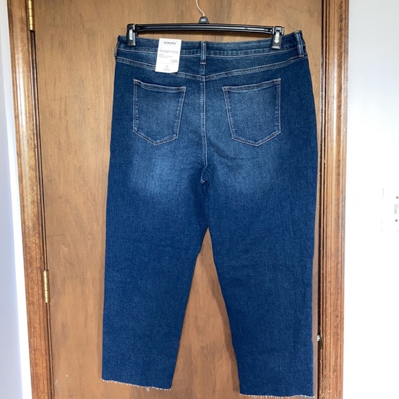 Sonoma high rise straight crop raw hem jean size 18 R - Picture 12 of 17